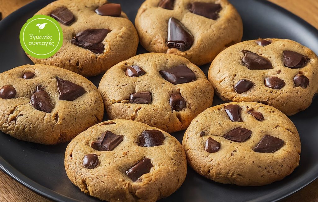 Soft cookies χωρίς ζάχαρη, με σοκολάτα & ταχίνι