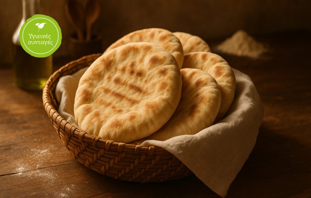 Αφράτες πίτες για σουβλάκι με αλεύρι Ζέας