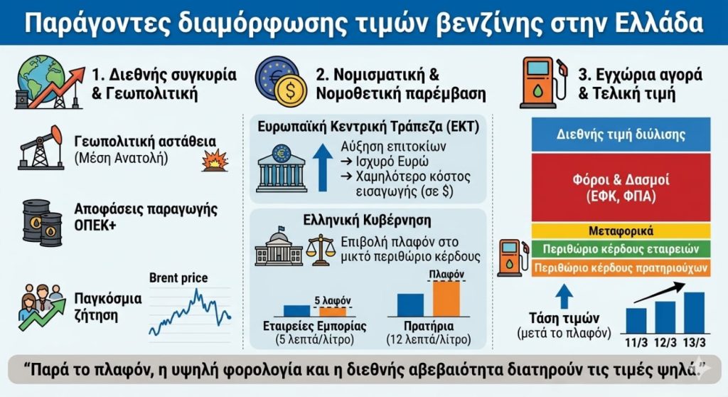 Η βενζίνη ακριβαίνει και κινείται προς τα 2 ευρώ/λίτρο παρά το  πλαφόν – Οι κινήσεις του Τραμπ και ο παράγοντας ΕΚΤ με τα επιτόκια