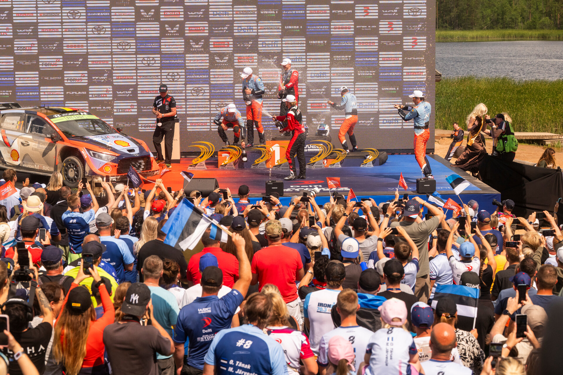 Oliver Solberg, Ott Tänak , Thierry Neuville