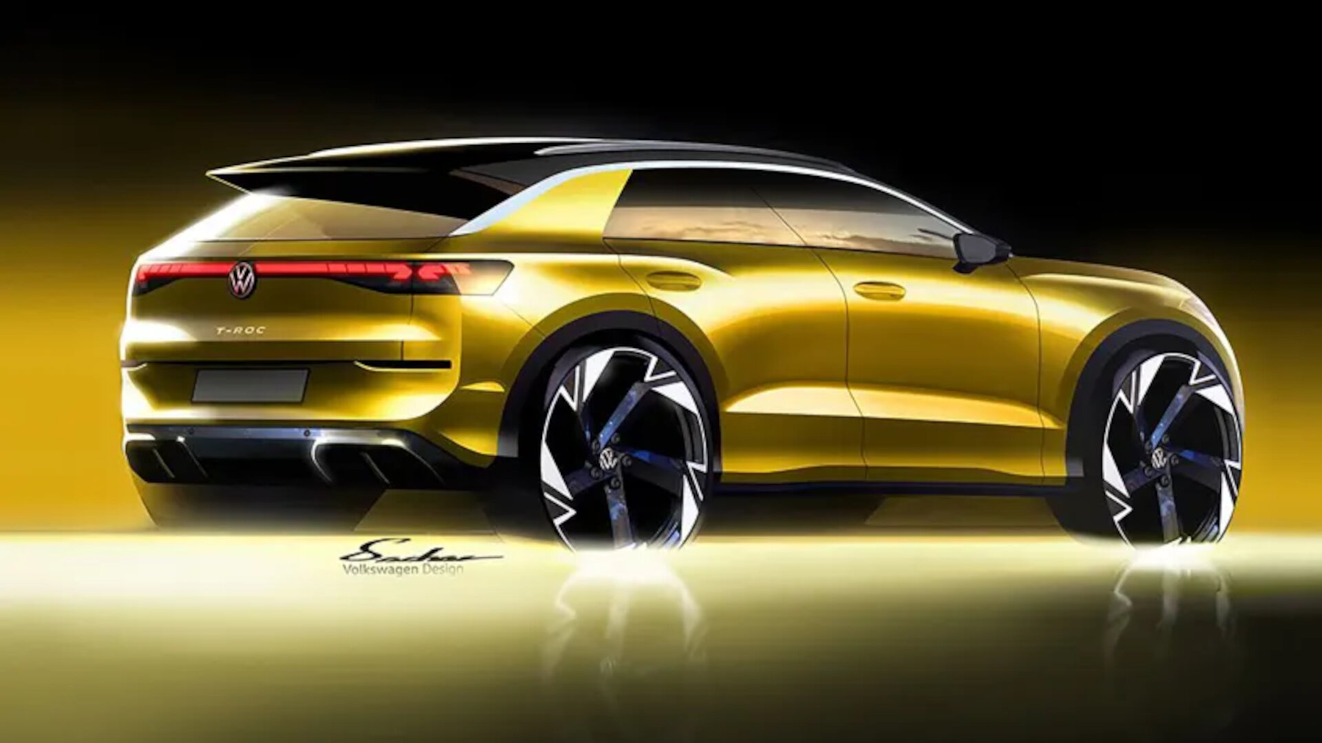 VW T Roc 2025 official design sketches 2