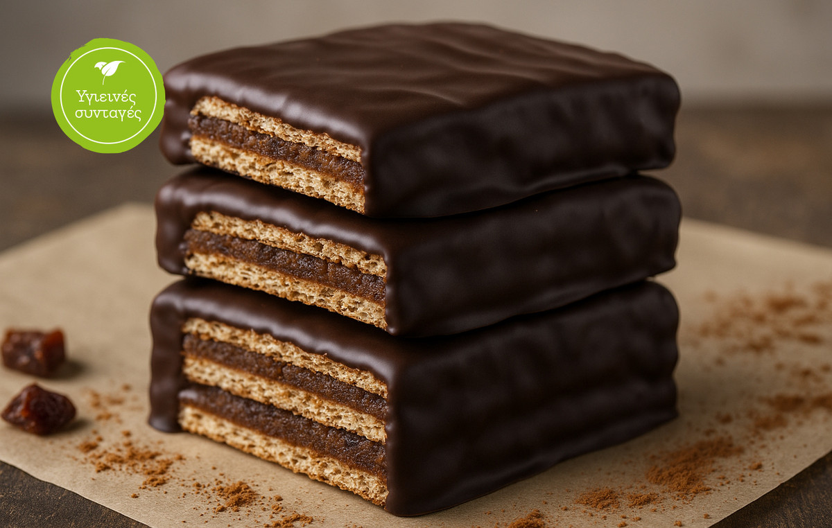 Σοκοφρέτες με μαύρη σοκολάτα χωρίς ζάχαρη, με 4 υλικά