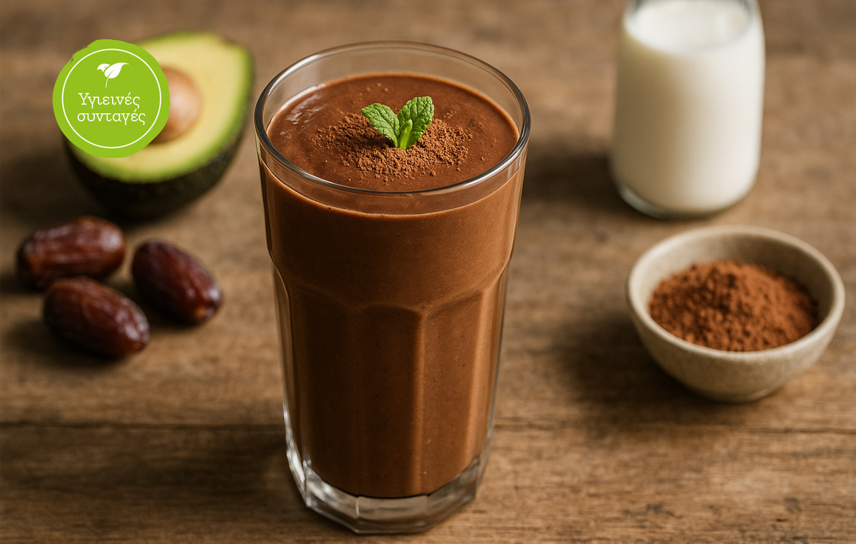 Smoothie με κακάο & αβοκάντο