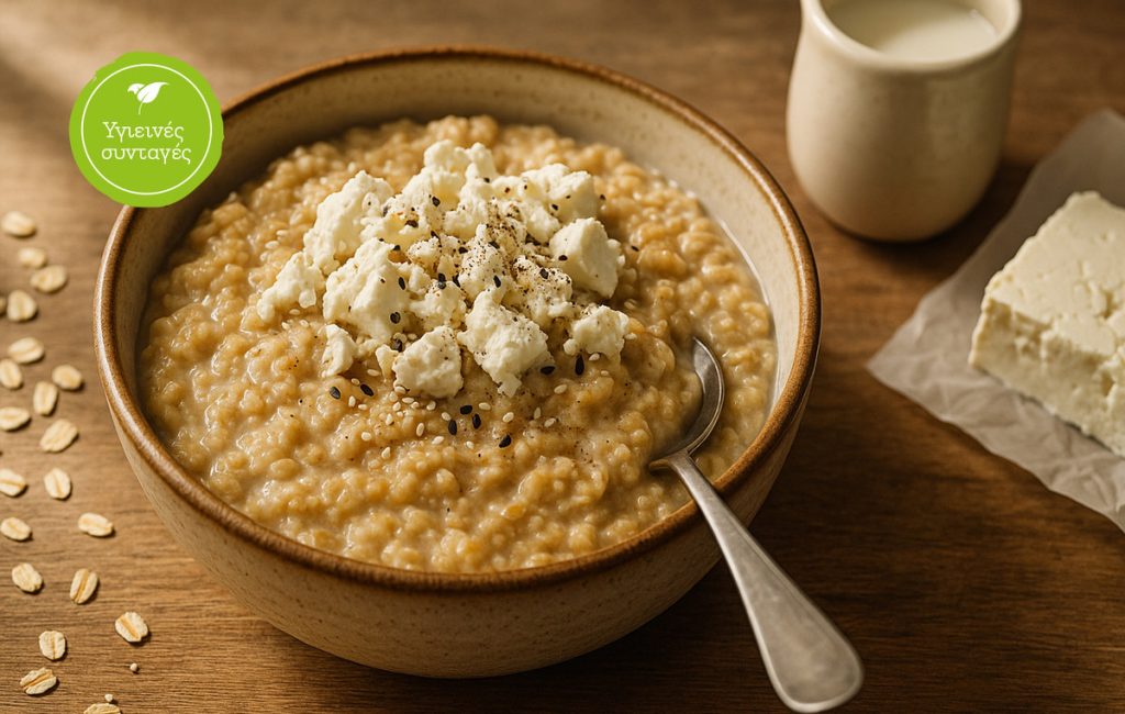 Αλμυρή βρώμη με φέτα (παραλλαγή του κλασικού τραχανά)