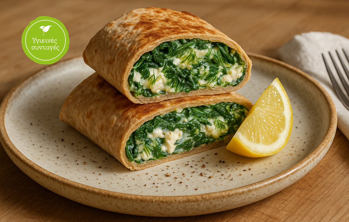 Εναλλακτική «σπανακόπιτα» με τορτίγια