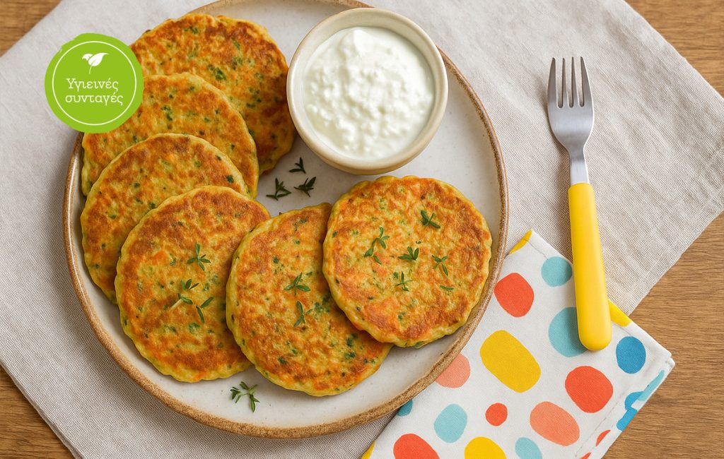 Αλμυρά pancakes λαχανικών (Κids friendly)