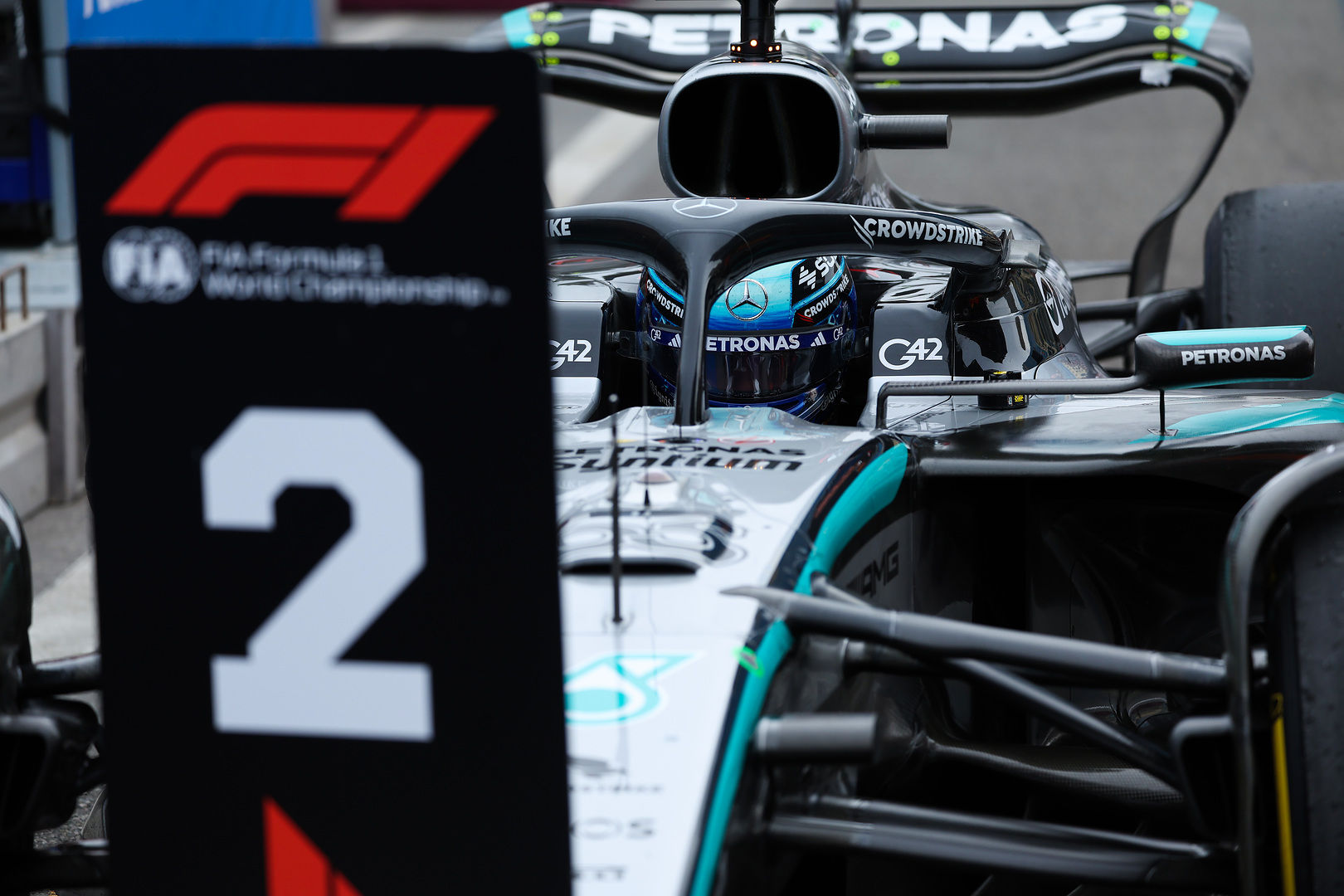 Mercedes AMG PETRONAS F1 Team debuts bio based carbon fibre composite material on rear wheel shields of W16 race car Mercedes AMG PETRONAS F1 Team debuts bio based carbon fibre composite material on rear wheel shields of W16 race car