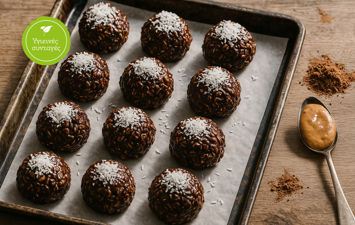 Μπουκιές βρώμης με σοκολάτα