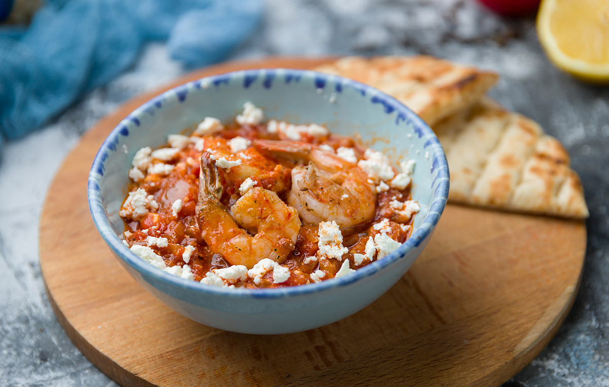 Γαρίδες σαγανάκι