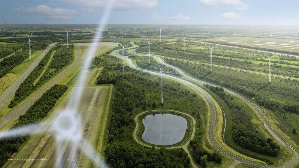Baustart von 140 MW Windpark auf Mercedes Benz Testgelände in Papenburg Construction of 140 MW wind farm at Mercedes Benz test track in Papenburg starts