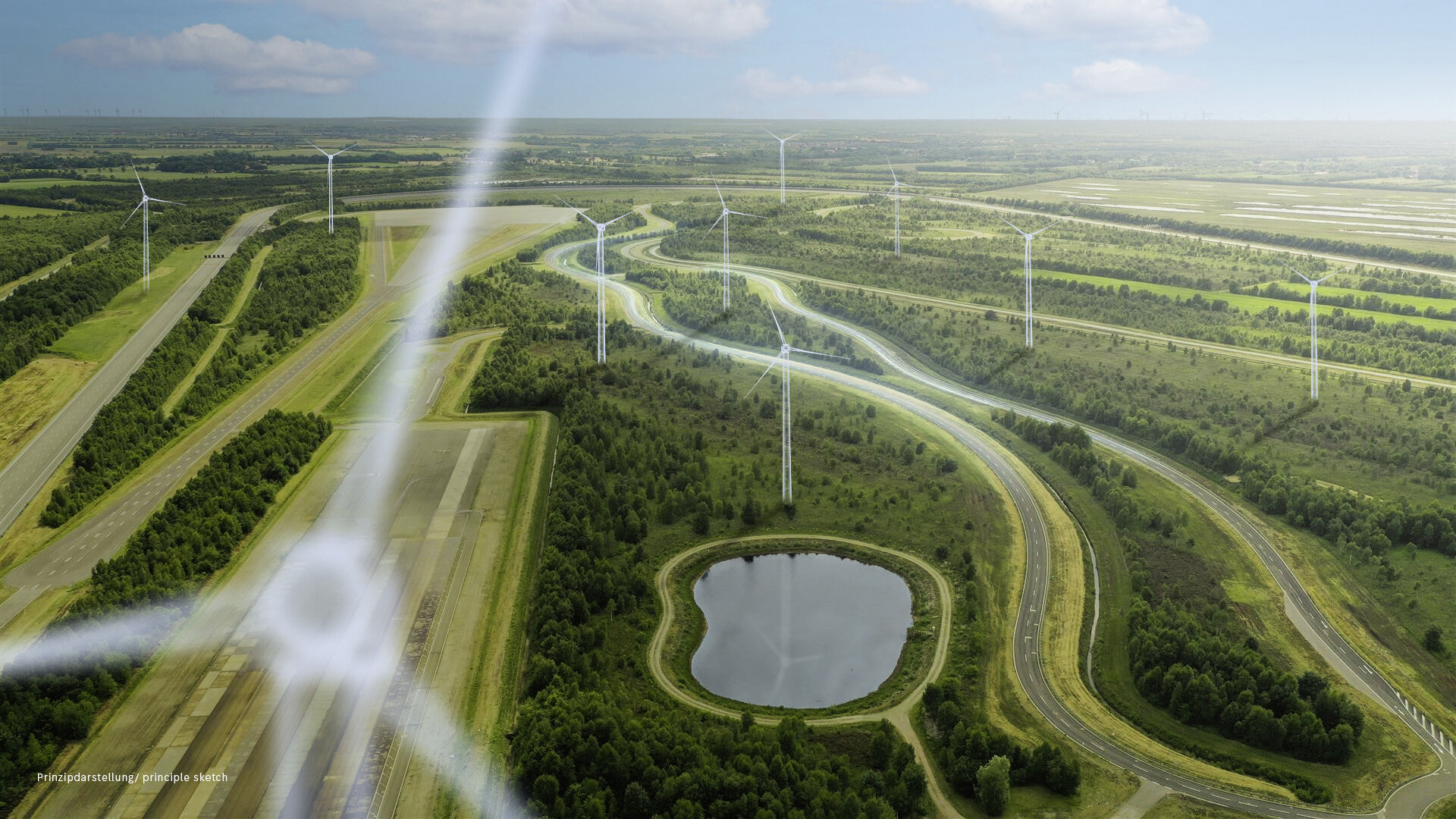 Baustart von 140 MW Windpark auf Mercedes Benz Testgelände in Papenburg Construction of 140 MW wind farm at Mercedes Benz test track in Papenburg starts