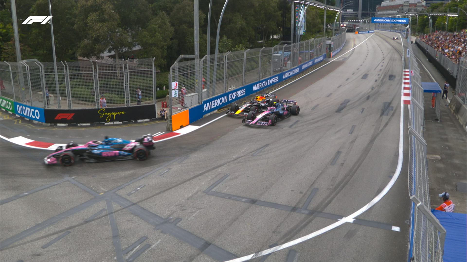 F1 Pierre Gasly, Franco Colapinto (Alpine) & Max Verstappen (Red Bull)