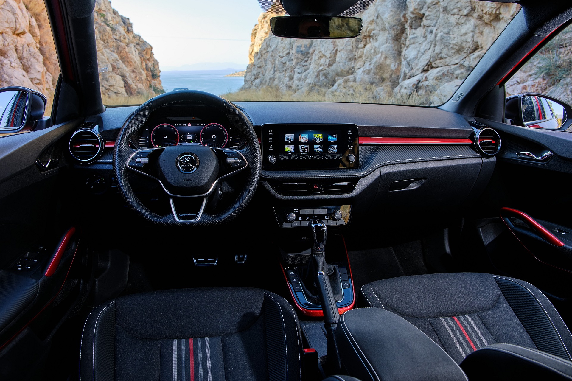 Skoda Fabia Monte Carlo 2025 red GR (10) Skoda Fabia Monte Carlo 2025 red GR (10)