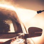 Washing Vehicle in Car Wash