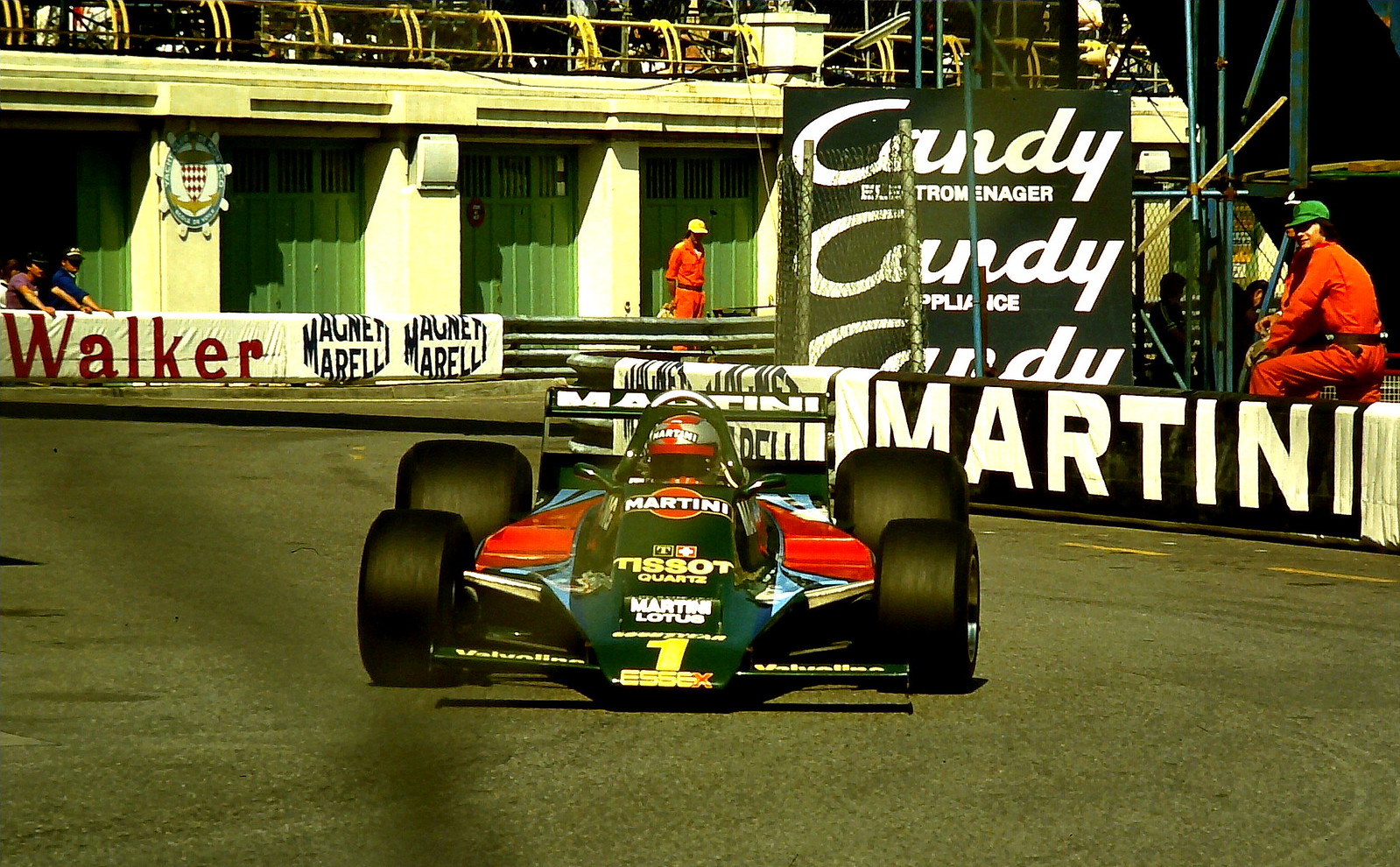 Mario Andretti - Lotus 80 enters Rascasse at the 1979 Monaco Grand Prix