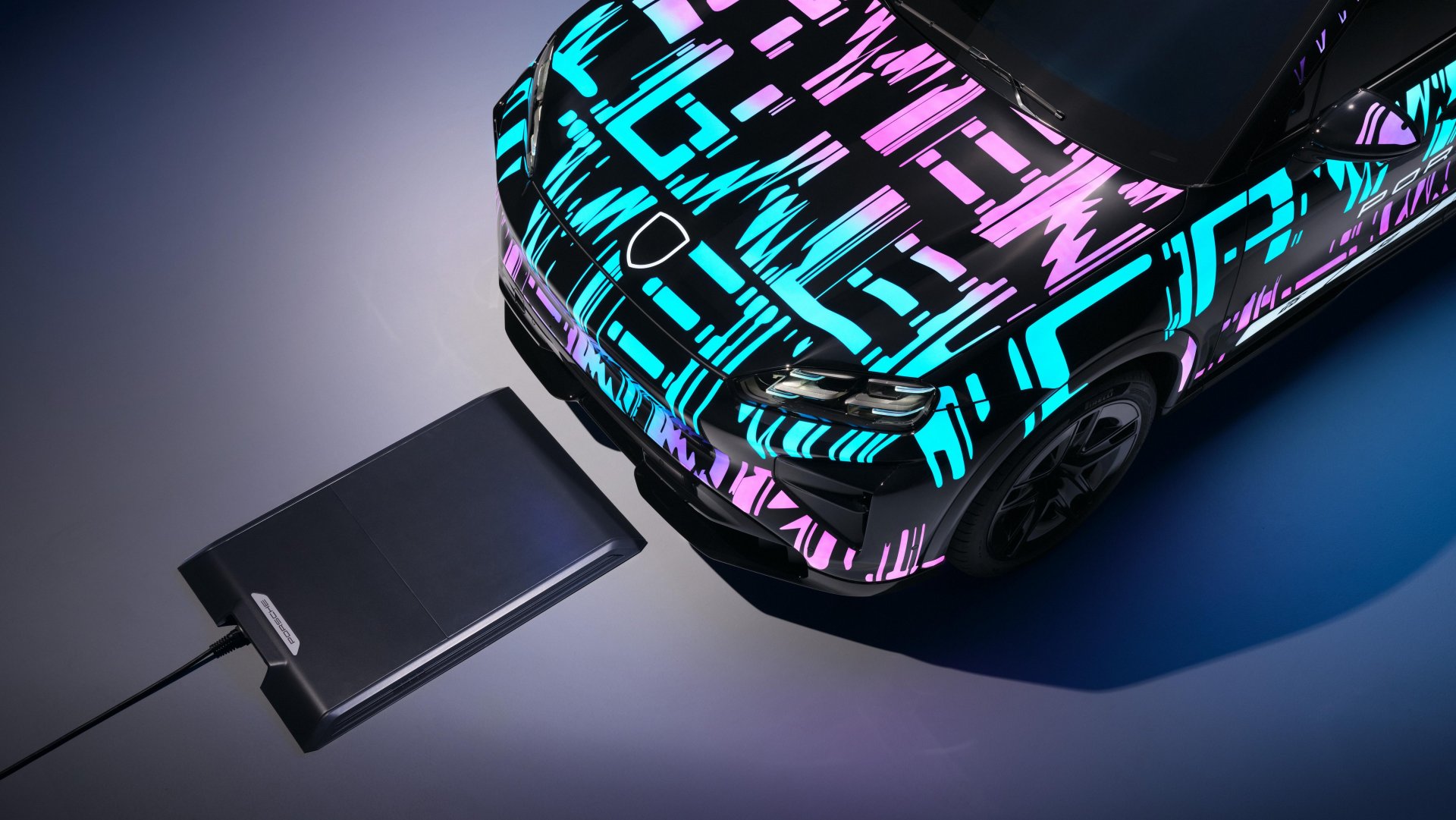 Prototype Cayenne Electric, One box base plate, Porsche Wireless Charging