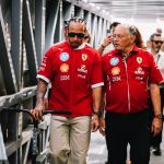 F1 Lewis Hamilton & Frederic Vasseur (Ferrari)
