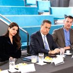 Ο υπουργός ΥΠΕΝ Σταύρος Παπασταύρου. Από τον πρόεδρο της ΕΧΙΜ USA John Jovanovic με τον πρόεδρο του ΣΕΛΕΠΕ κ. Κ. Γεράρδο - FinanceNews.gr