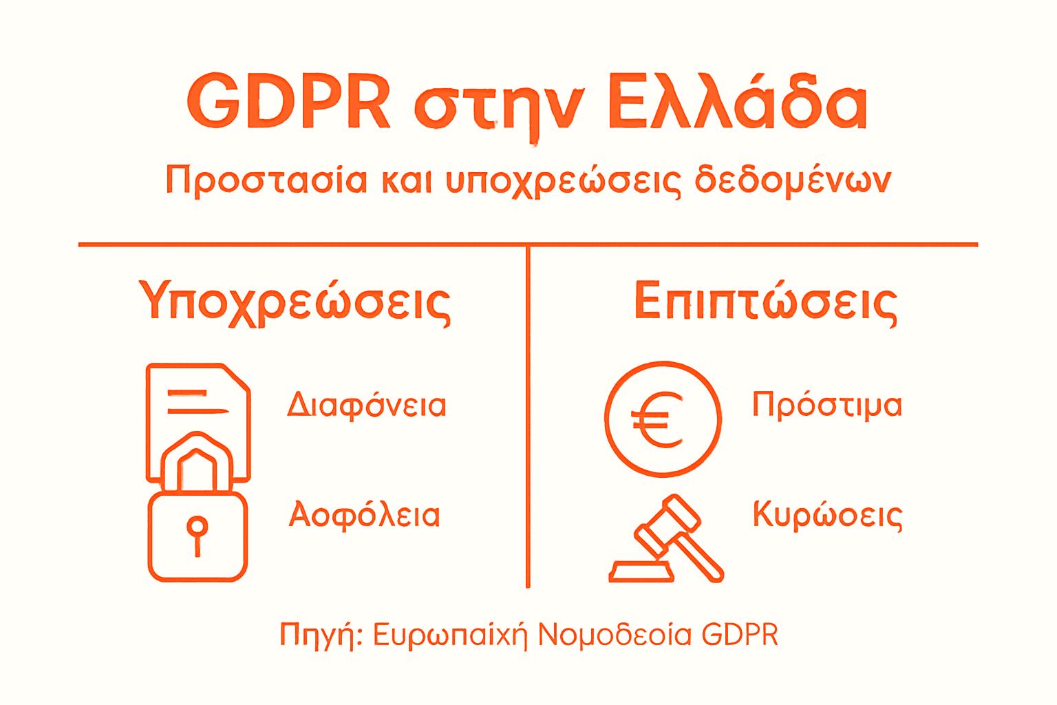Εικονογραφημένος οδηγός με τα βασικά σημεία του GDPR που ισχύουν στην Ελλάδα
