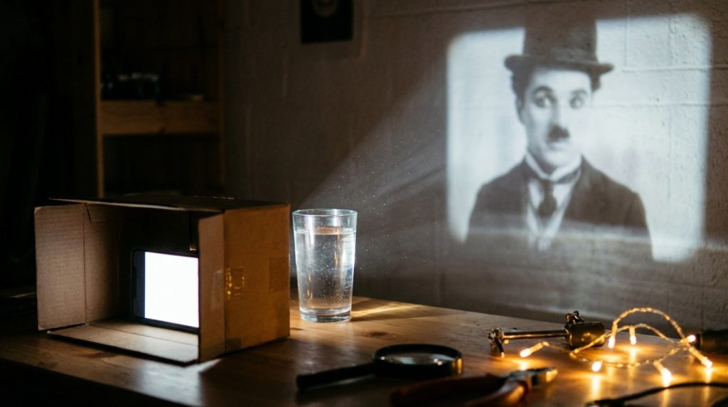 Φτιάξε σινεμά στο δωμάτιό σου: Κάνε το κινητό «προτζέκτορα» με ένα ποτήρι και αλουμινόχαρτο (DIY)