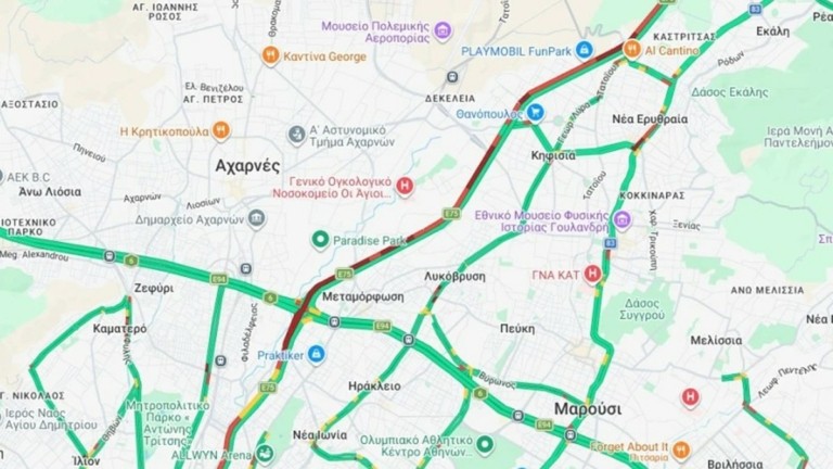 20.30: Μποτιλιάρισμα 10 χλμ. στην κάθοδο του Κηφισού