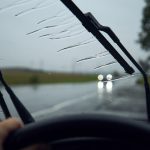 Driving in heavy rain