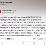 Ντόναλντ Τραμπ: Καμία συμφωνία με το Ιράν – Μόνο παράδοση άνευ όρων